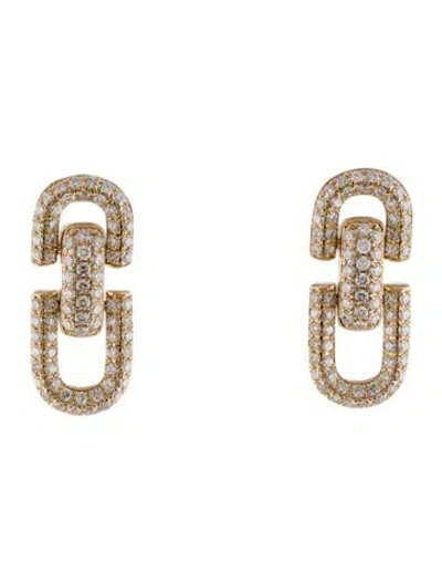 Pre-owned Earrings 14k 1.20ctw Diamond Drop  In Multi