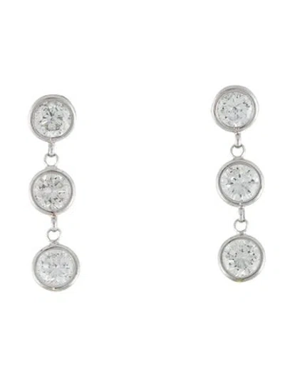 Pre-owned Earrings 14k 1.20ctw Diamond Drop  In Multi