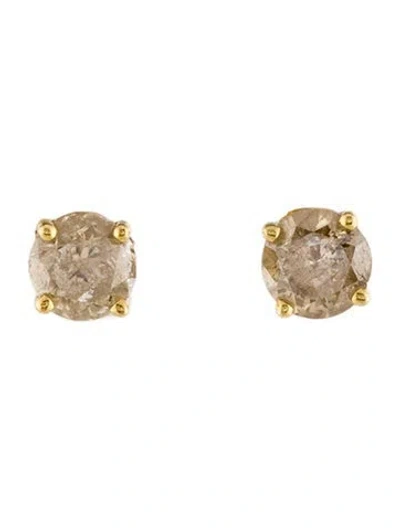 Pre-owned Earrings 14k 1.20ctw Diamond Stud  In Multi
