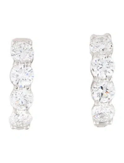 Pre-owned Earrings 14k 1.20ctw Lab-grown Diamond Huggies In Multi