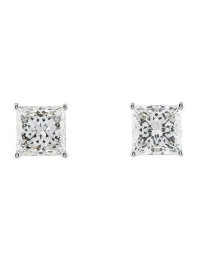 Pre-owned Earrings 14k 12.10ctw Lab-grown Diamond Solitaire Stud  In Multi