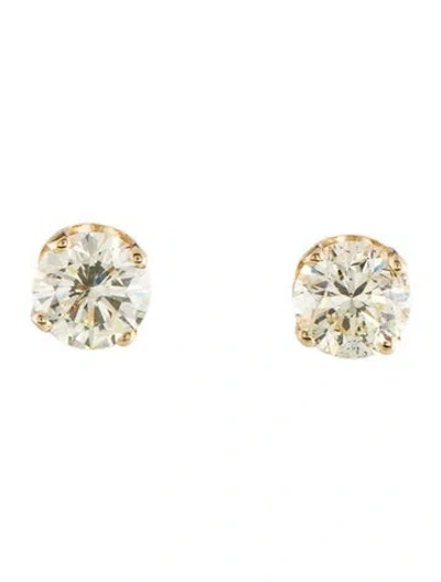 Pre-owned Earrings 14k 1.21ctw Diamond Stud  In Multi