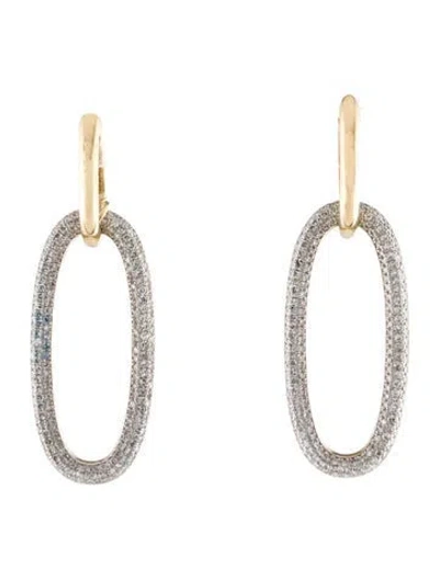 Pre-owned Earrings 14k 1.22ctw Diamond Double Drop  In Multi