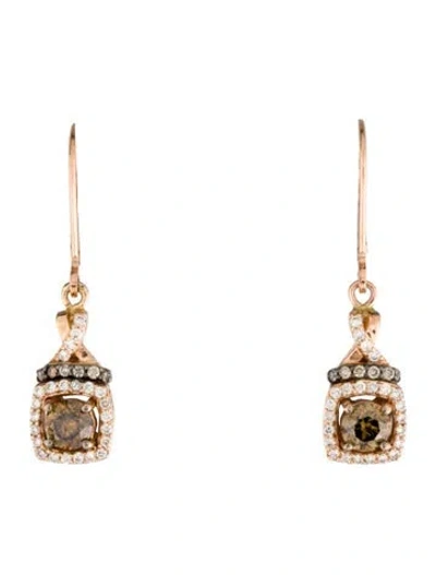 Pre-owned Earrings 14k 1.22ctw Diamond Drop  In Multi