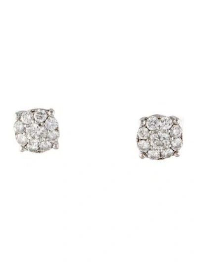 Pre-owned Earrings 14k 1.22ctw Diamond Stud  In Multi