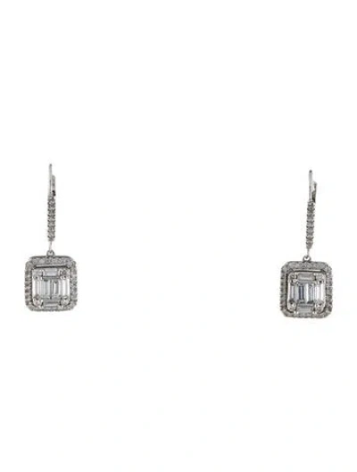 Pre-owned Earrings 14k 1.23ctw Diamond Drop  In Multi
