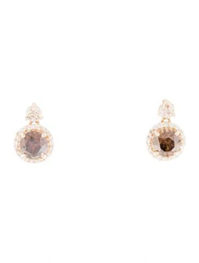 Pre-owned Earrings 14k 1.25ctw Diamond Drop  In Multi