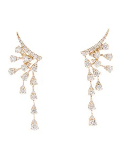 Pre-owned Earrings 14k 1.25ctw Diamond Drop  In Multi