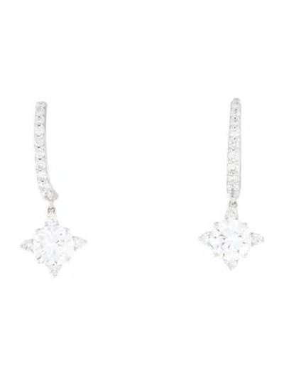 Pre-owned Earrings 14k 1.25ctw Lab-grown Diamond Drop  In Multi