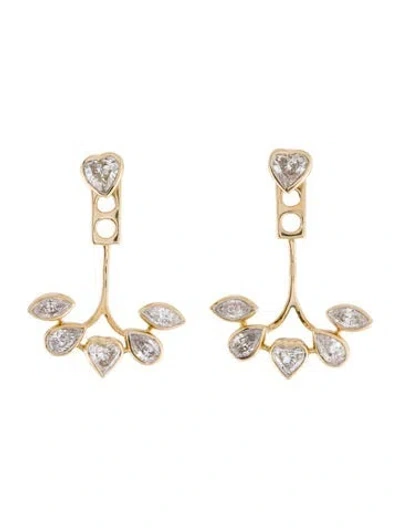 Pre-owned Earrings 14k 1.27ctw Diamond Drop  In Multi