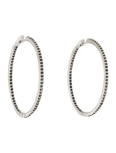 Pre-owned Earrings 14k 1.28ctw Diamond Inside-out Hoop  In Multi