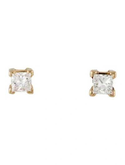 Pre-owned Earrings 14k 1.28ctw Diamond Stud  In Multi