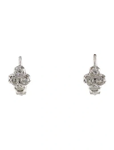 Pre-owned Earrings 14k 1.32ctw Diamond Huggie  In Multi