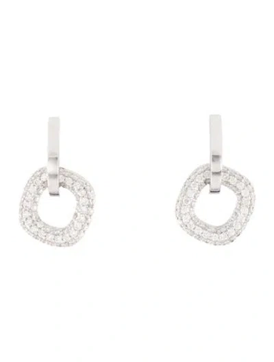 Pre-owned Earrings 14k 1.32ctw Diamond Link Convertible Drop  In Multi