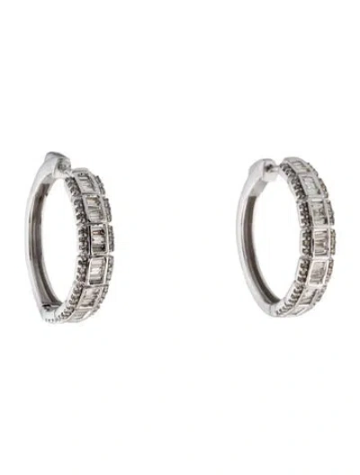 Pre-owned Earrings 14k 1.33ctw Diamond Hoop  In Multi