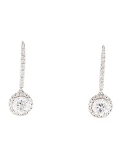 Pre-owned Earrings 14k 1.33ctw Lab-grown Diamond Drop  In Multi