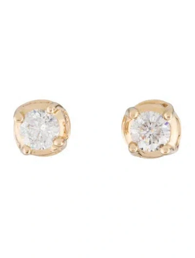Pre-owned Earrings 14k 1.34ctw Diamond Stud  In Multi