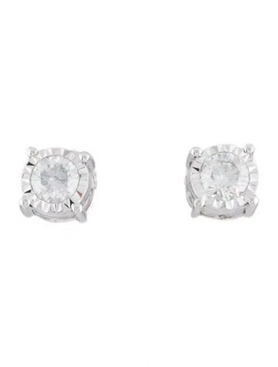 Pre-owned Earrings 14k 1.35ctw Diamond Stud  In Multi