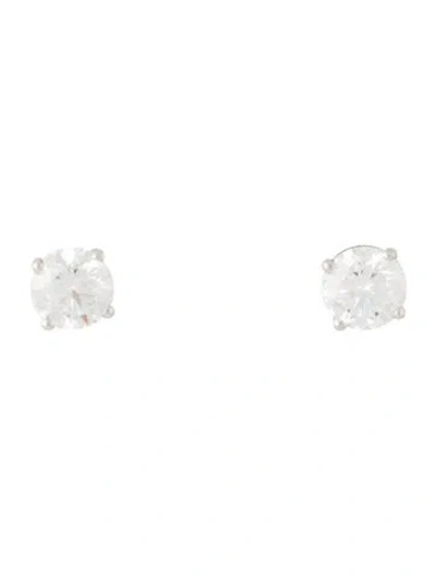 Pre-owned Earrings 14k 1.37ctw Lab-grown Diamond Solitaire Studs In Multi
