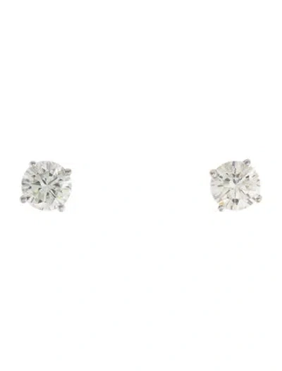 Pre-owned Earrings 14k 1.38ctw Diamond Threaded Stud  In Multi