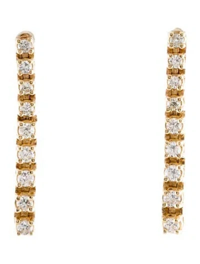 Pre-owned Earrings 14k 1.40ctw Diamond Graduated Drop  In Multi