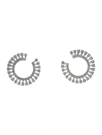 Pre-owned Earrings 14k 1.40ctw Diamond Half Circle Drop  In Multi