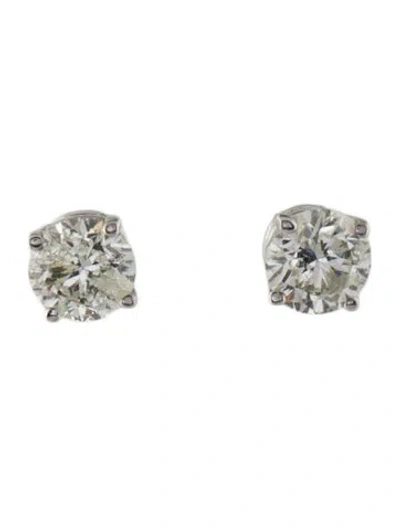 Pre-owned Earrings 14k 1.40ctw Diamond Stud  In Multi