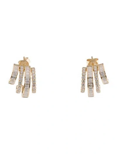 Pre-owned Earrings 14k 1.41ctw Diamond Stud  In Multi