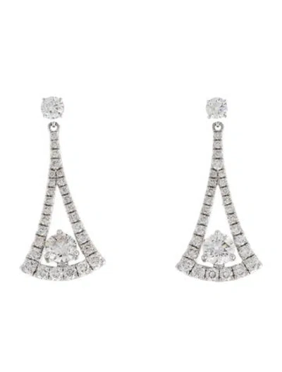 Pre-owned Earrings 14k 1.42ctw Diamond Drop  In Multi