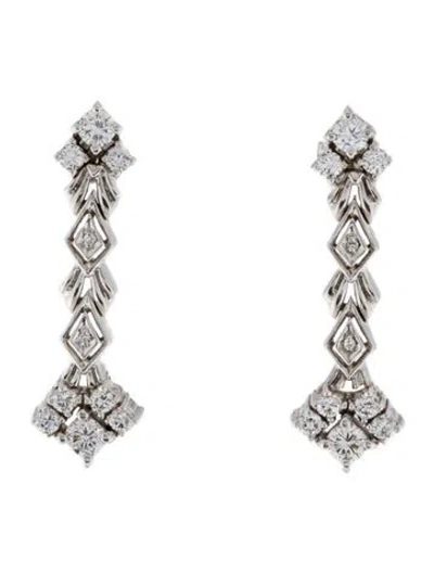 Pre-owned Earrings 14k 1.44ctw Diamond Drop  In Multi