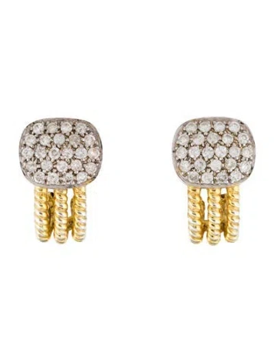 Pre-owned Earrings 14k 1.44ctw Diamond Ear Clip  In Multi