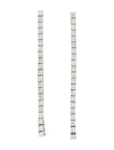 Pre-owned Earrings 14k 1.44ctw Diamond Linear Drop  In Multi