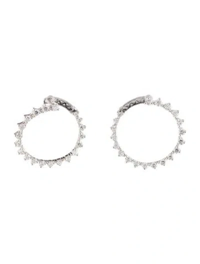 Pre-owned Earrings 14k 1.50ctw Diamond Hoop  In Multi