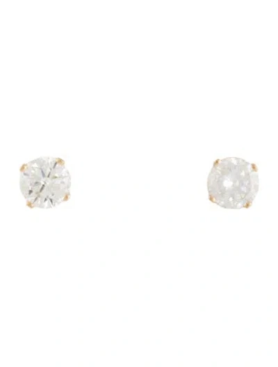 Pre-owned Earrings 14k 1.50ctw Diamond Stud  In Multi