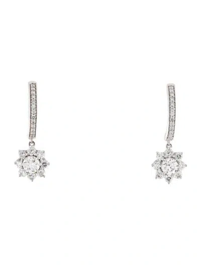 Pre-owned Earrings 14k 1.50ctw Lab-grown Diamond Drop  In Multi