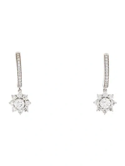 Pre-owned Earrings 14k 1.50ctw Lab-grown Diamond Drop  In Multi