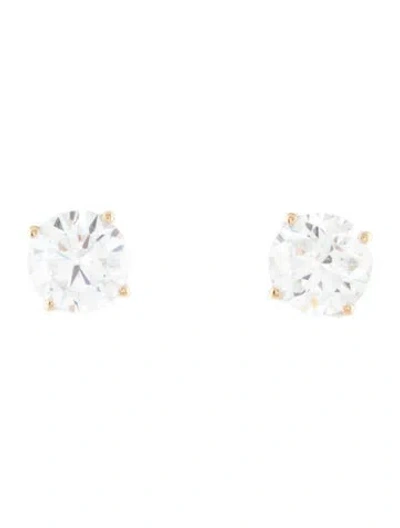 Pre-owned Earrings 14k 1.50ctw Lab-grown Diamond Solitaire Stud  In Multi