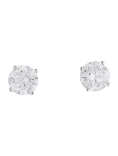 Pre-owned Earrings 14k 1.50ctw Lab-grown Diamond Solitaire Stud  In Multi