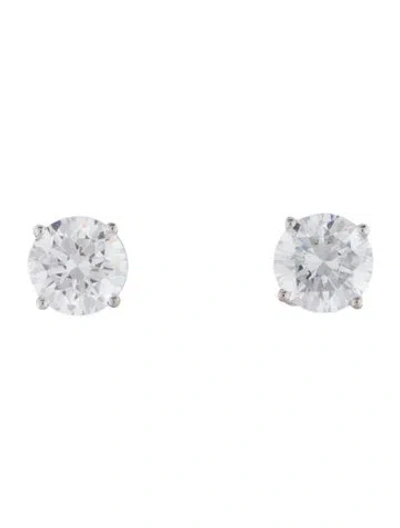 Pre-owned Earrings 14k 1.50ctw Lab-grown Diamond Solitaire Stud  In Multi