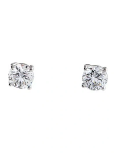 Pre-owned Earrings 14k 1.50ctw Lab-grown Diamond Solitaire Stud  In Multi