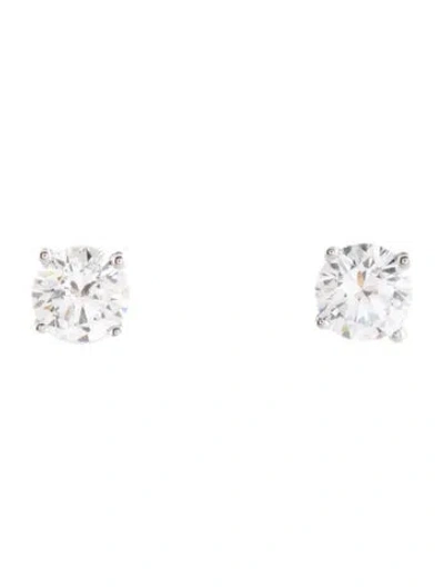 Pre-owned Earrings 14k 1.50ctw Lab-grown Diamond Solitaire Stud  In Multi