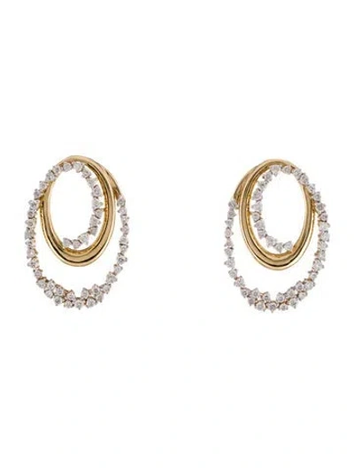 Pre-owned Earrings 14k 1.52ctw Diamond Drop  In Multi