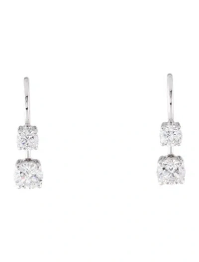 Pre-owned Earrings 14k 1.52ctw Lab-grown Diamond Drop  In Multi