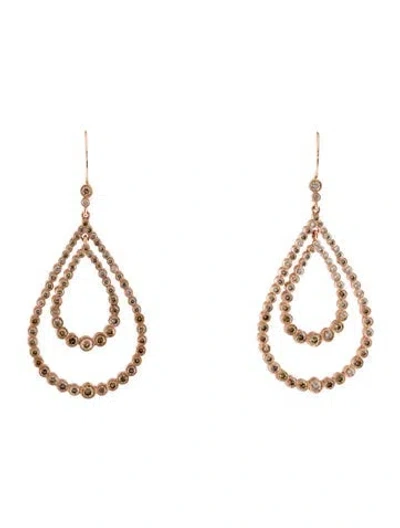 Pre-owned Earrings 14k 1.56ctw Diamond Teardrop  In Multi