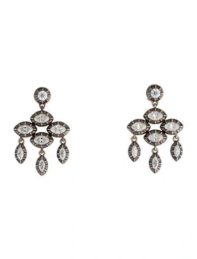 Pre-owned Earrings 14k 1.58ctw Diamond Drop  In Multi