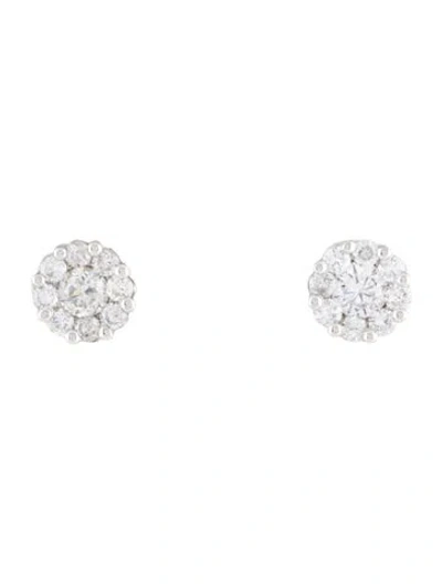 Pre-owned Earrings 14k 1.58ctw Diamond Stud  In Multi