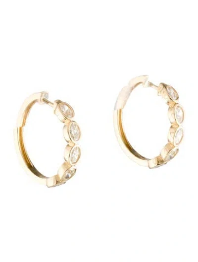 Pre-owned Earrings 14k 1.60ctw Lab-grown Diamond Hoop  In Multi