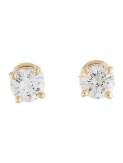 Pre-owned Earrings 14k 1.63ctw Diamond Stud  In Multi