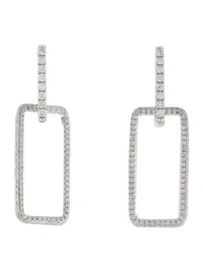Pre-owned Earrings 14k 1.64ctw Diamond Interlocking Drop  In Multi