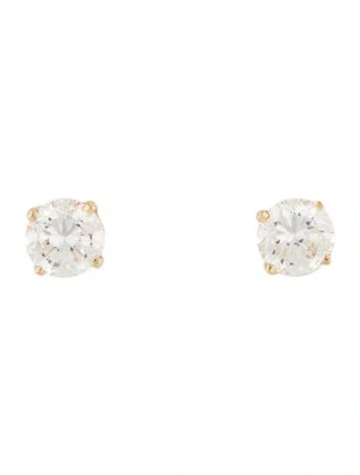 Pre-owned Earrings 14k 1.64ctw Diamond Stud  In Multi